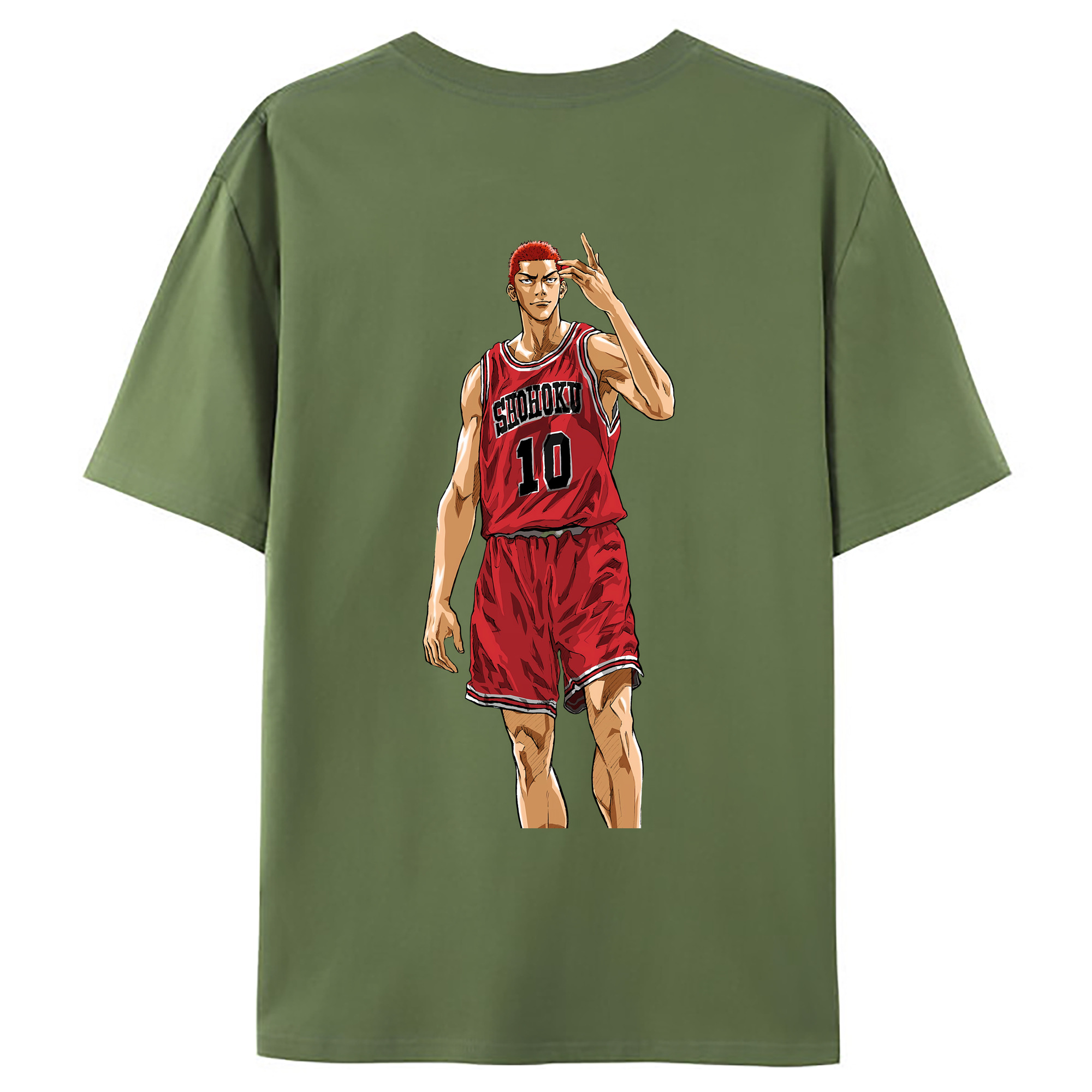 （画像用） SLAM DUNK／スラムダンク 綿100％ メンズ半袖Tシャツ（バックプリント） 通気性